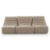 Canape De Jardin 3 Places Saparella Cuir Beige (1965) / 3 Modules - L 222 Cm - Cinna