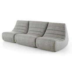 Canape De Jardin 3 Places Saparella Tissu Gris (1965) / 3 Modules - L 222 Cm - Cinna