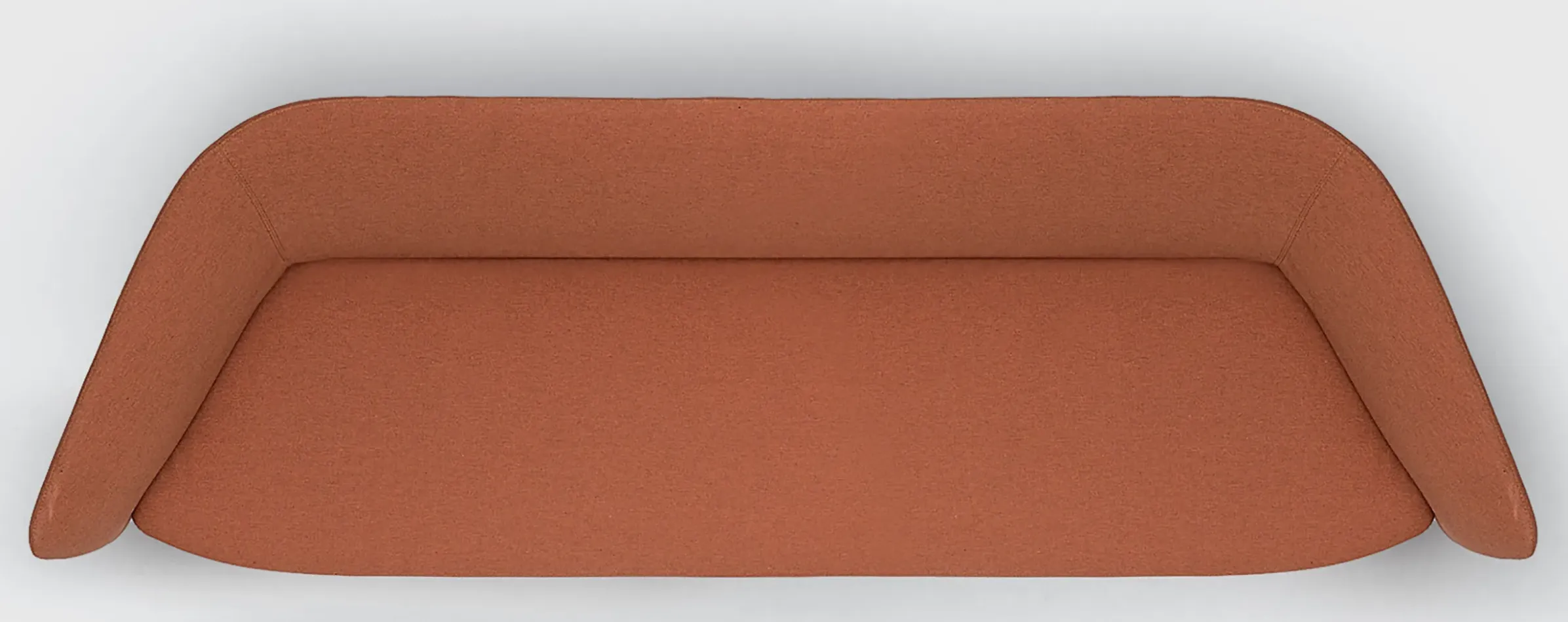 Canape De Jardin 3 Places Tuile Metal Tissu Orange Marron /L 220 Cm - Kristalia