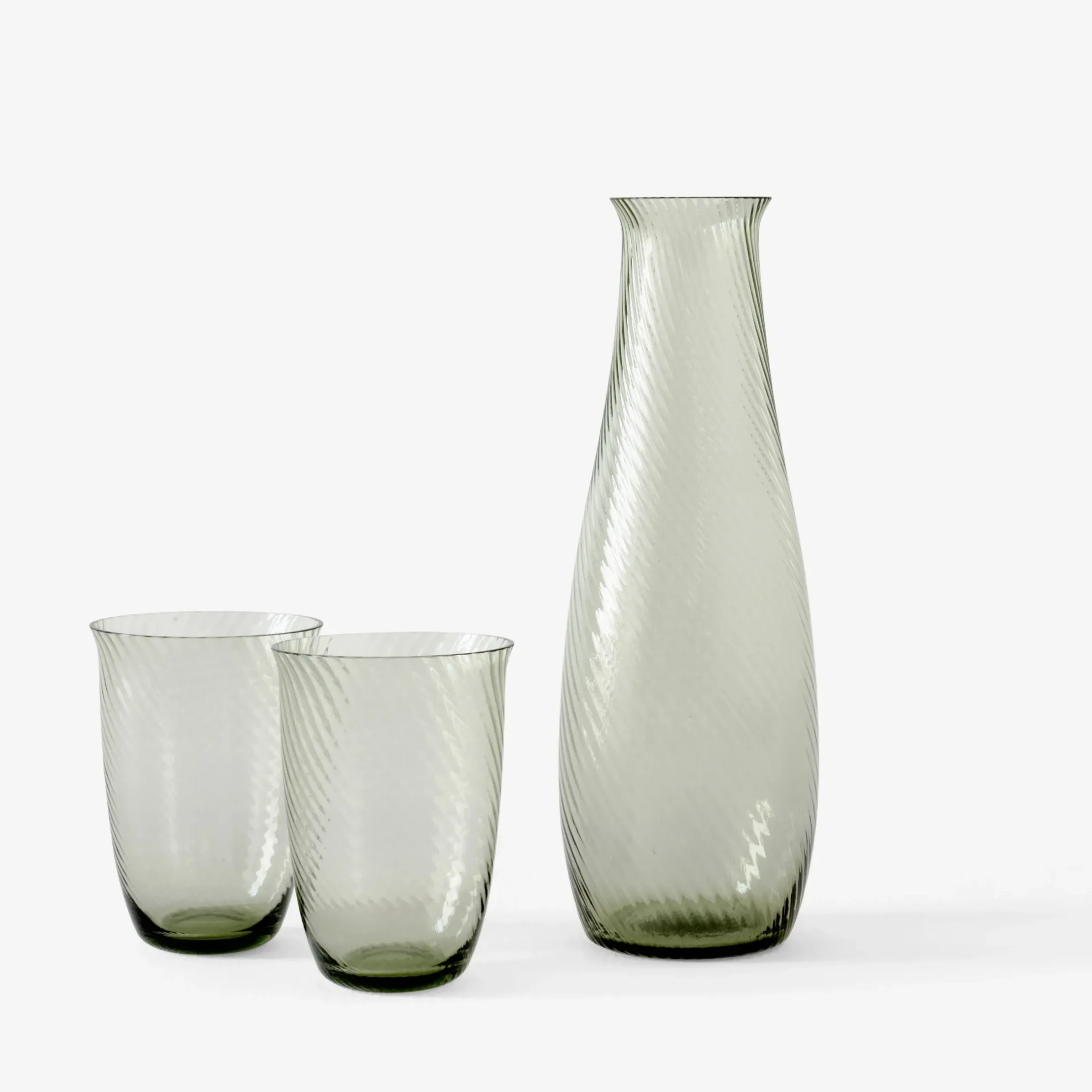Carafe Collect Sc63 Verre Vert / 1,2 L - Verre Souffle Bouche - &Tradition