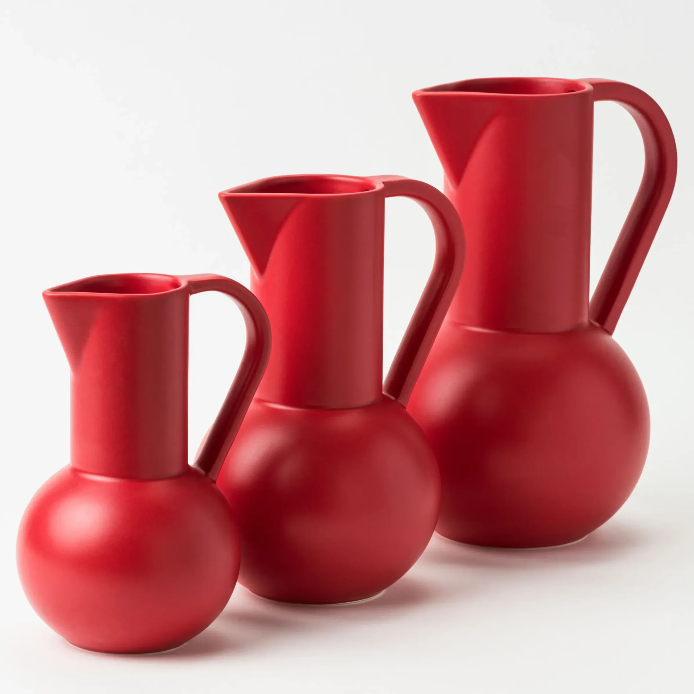 Carafe Strom Medium Ceramique Rouge / H 24 Cm - Ceramique / Fait Main - Raawii
