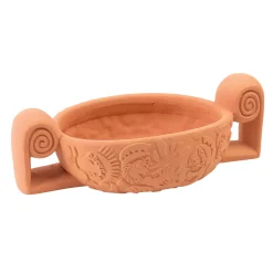 Centre De Table Magna Graecia Ceramique Orange Marron / 40 X 25 X H 20 Cm - Terre Cuite - Seletti