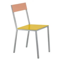 Chaise Alu Chair Metal Rose Jaune / Aluminium - Valerie Objects