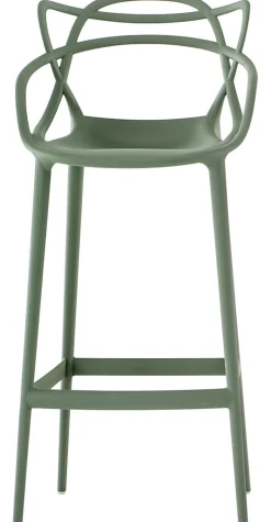 Chaise De Bar Masters Plastique Vert / H 75 Cm - Kartell