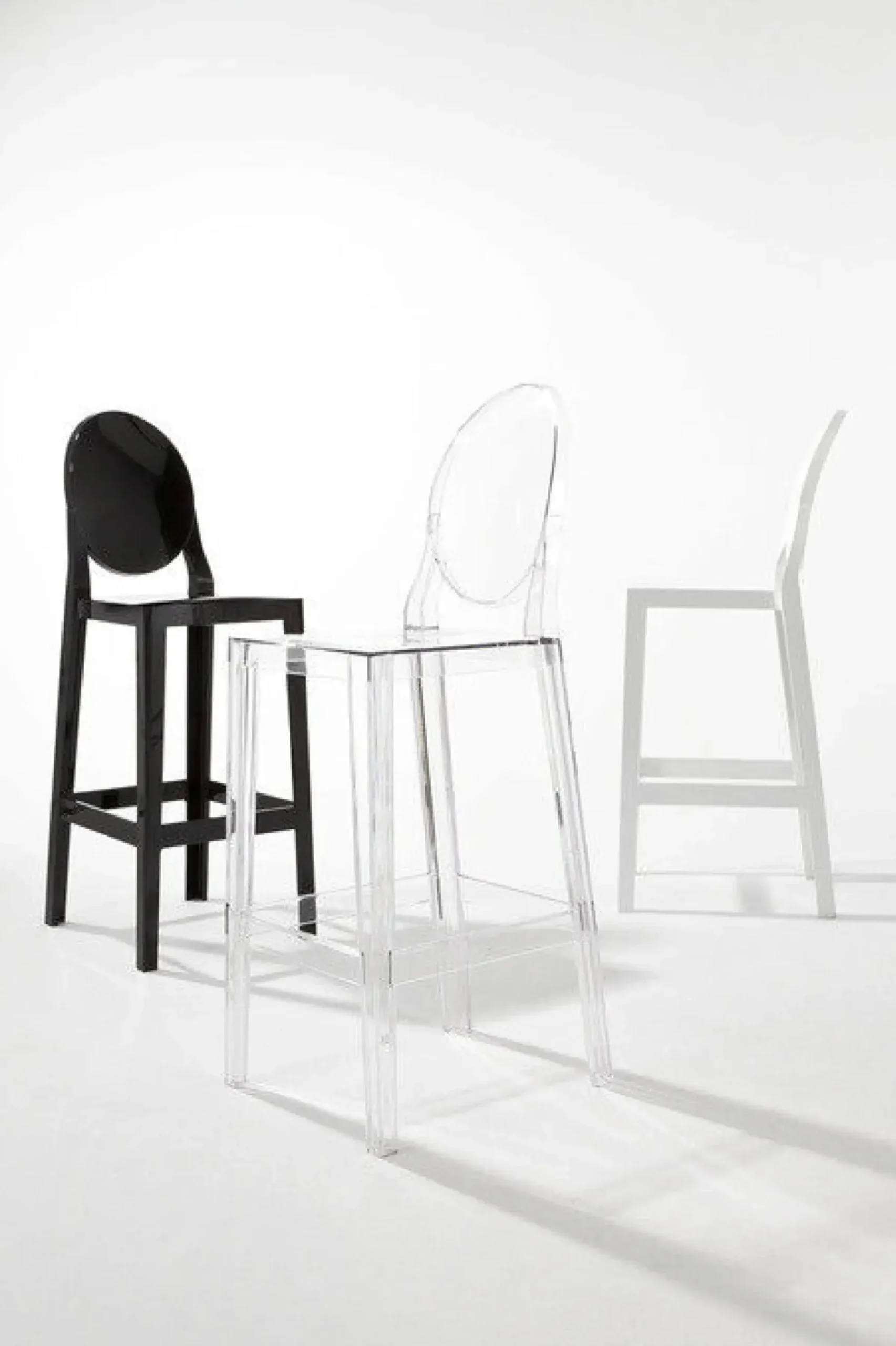 Chaise De Bar One More Please Plastique Transparent / H 65Cm - Kartell