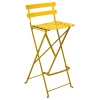 Chaise De Bar Pliante Bistro Metal Jaune / H 74 Cm - Fermob