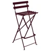 Chaise De Bar Pliante Bistro Metal Rouge / H 74 Cm - Fermob