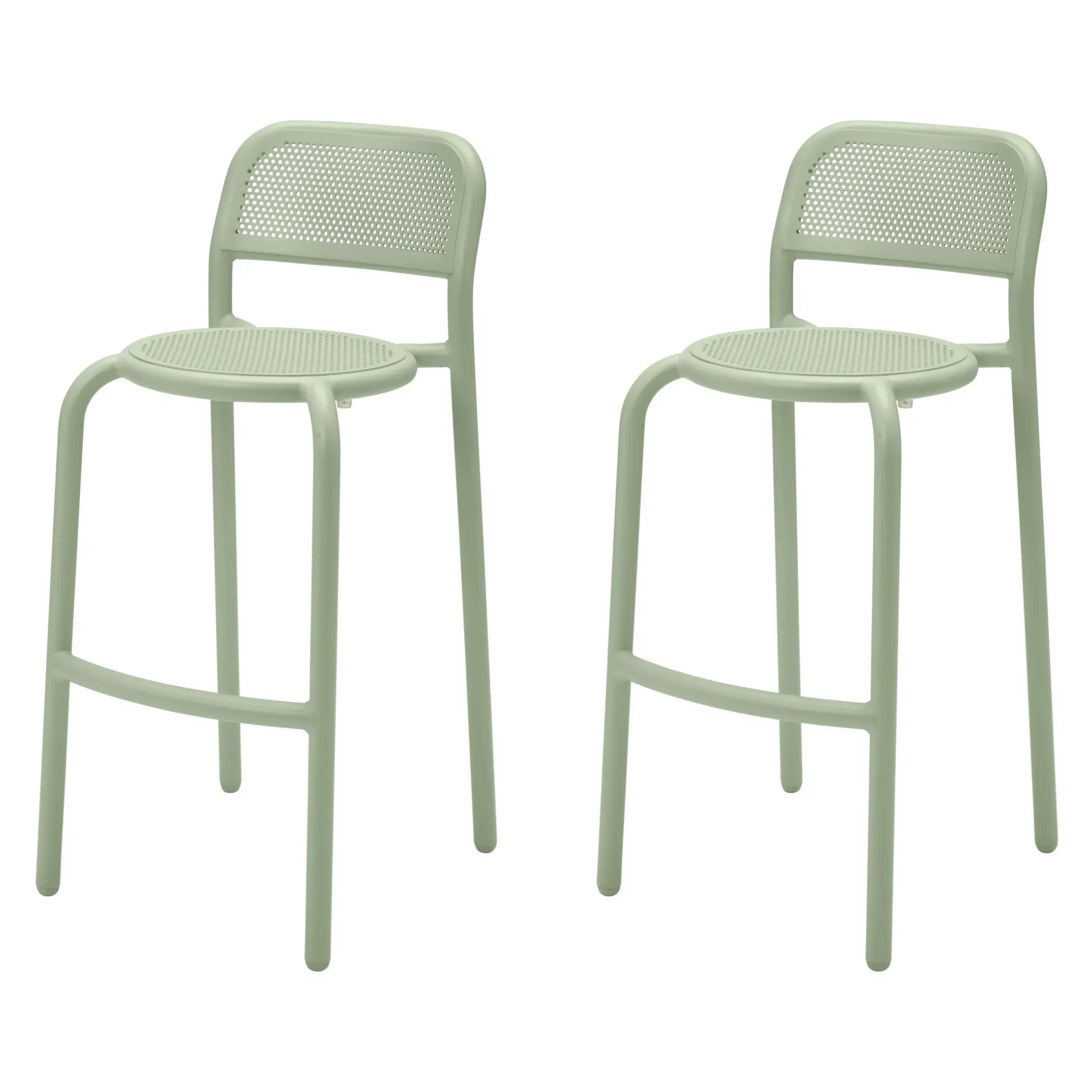 Chaise De Bar Toni Barfly Metal/ H 82,3 Cm - Set De 2 / Aluminium Perfore - Fatboy