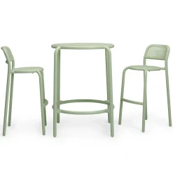 Chaise De Bar Toni Barfly Metal/ H 82,3 Cm - Set De 2 / Aluminium Perfore - Fatboy