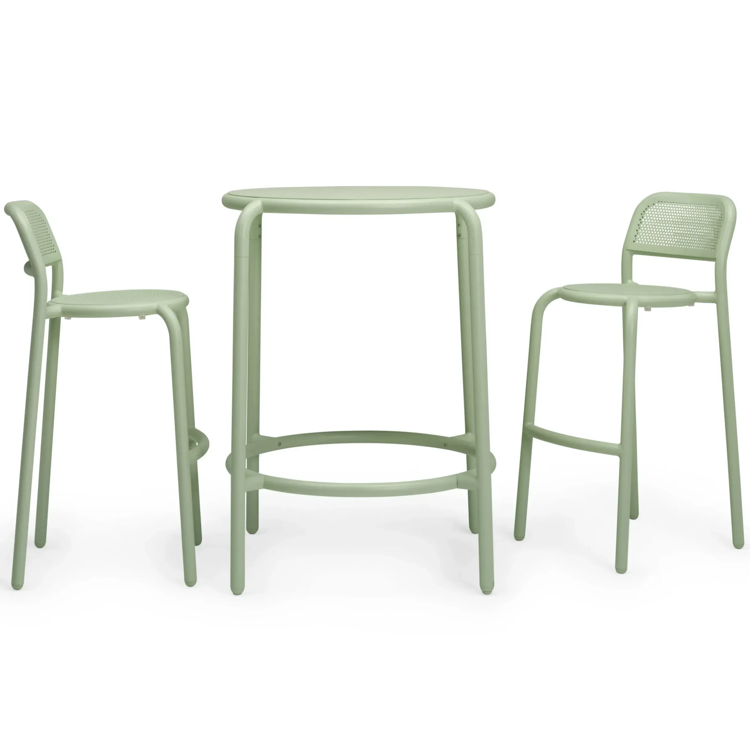 Chaise De Bar Toni Barfly Metal/ H 82,3 Cm - Set De 2 / Aluminium Perfore - Fatboy