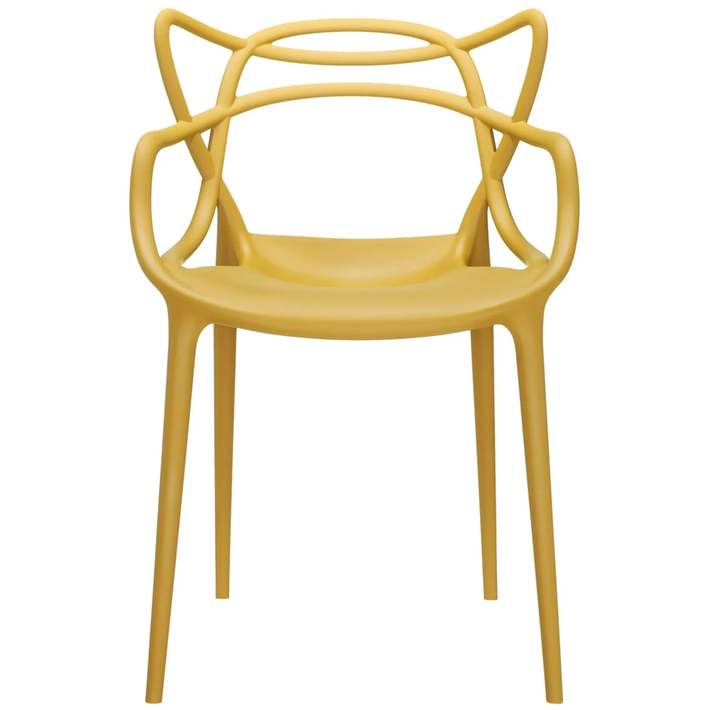 Chaise Empilable Masters Plastique Jaune Beige - Kartell