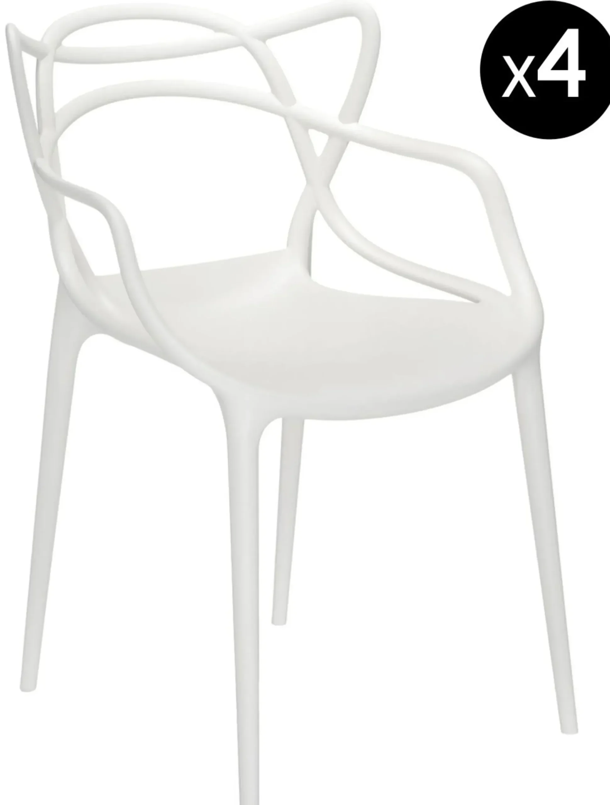 Chaise Empilable Masters Plastique/ Lot De 4 - Kartell