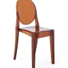 Chaise Empilable Victoria Ghost Plastique Orange Marron / Polycarbonate 2.0 - Kartell