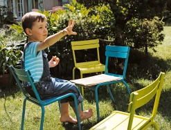 Chaise Enfant Luxembourg Kid Metal Vert Gris / Empilable - Fermob