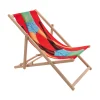 Chaise Longue Pliable Inclinable Toiletpaper Bois Multicolore Bois & Toile Multicolore/ - Seletti