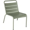 Chaise Lounge Luxembourg Metal Vert / Assise Basse - Fermob