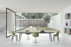 Chaise Pivotante Flow Plastique Blanc / Pied Central - Mdf Italia