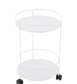 Chariot Guinguette Metal Blanc /O 40 X H 62 Cm - Plateau Plein - Fermob