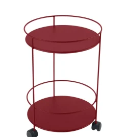 Chariot Guinguette Metal Rouge /O 40 X H 62 Cm - Plateau Plein - Fermob