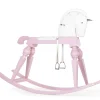 Cheval A Bascule Arion Pink Cuir Bois/ Licorne Geante H 180 Cm - Piece Unique, Signee & Numerotee - 20 Ans Mid - Moooi