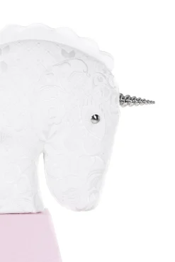Cheval A Bascule Arion Pink Cuir Bois/ Licorne Geante H 180 Cm - Piece Unique, Signee & Numerotee - 20 Ans Mid - Moooi