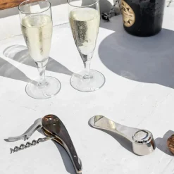 Coffret Sommelier Oeno Collection 4 Metal Marron / Tire Bouchon + Pince A Bouchon Champagne - L'Atelier Du Vin
