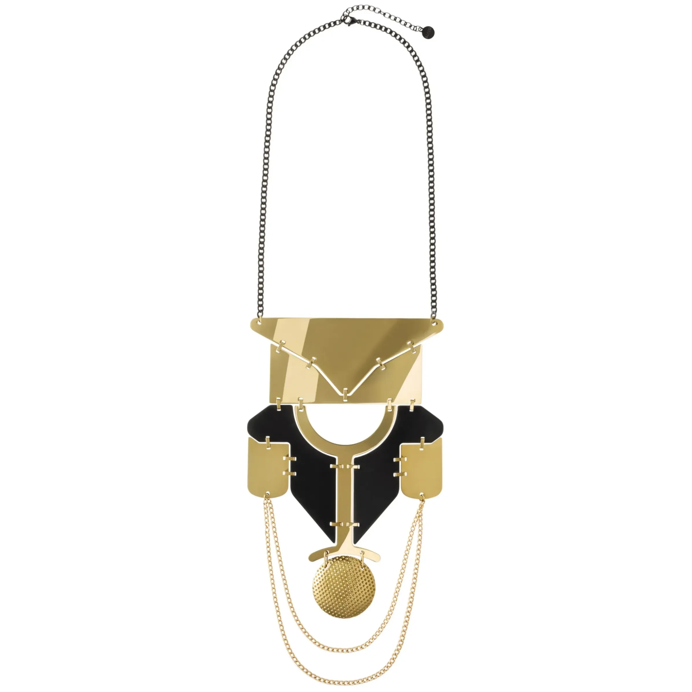 Collier Venusia - Lorica Noir Or Metal / Edition Limitee Numerotee - Alessi