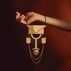 Collier Venusia - Lorica Noir Or Metal / Edition Limitee Numerotee - Alessi