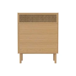 Commode Cana Fibre Vegetale Bois Naturel / L 90 X H 113 Cm - Cannage Rotin - Bolia