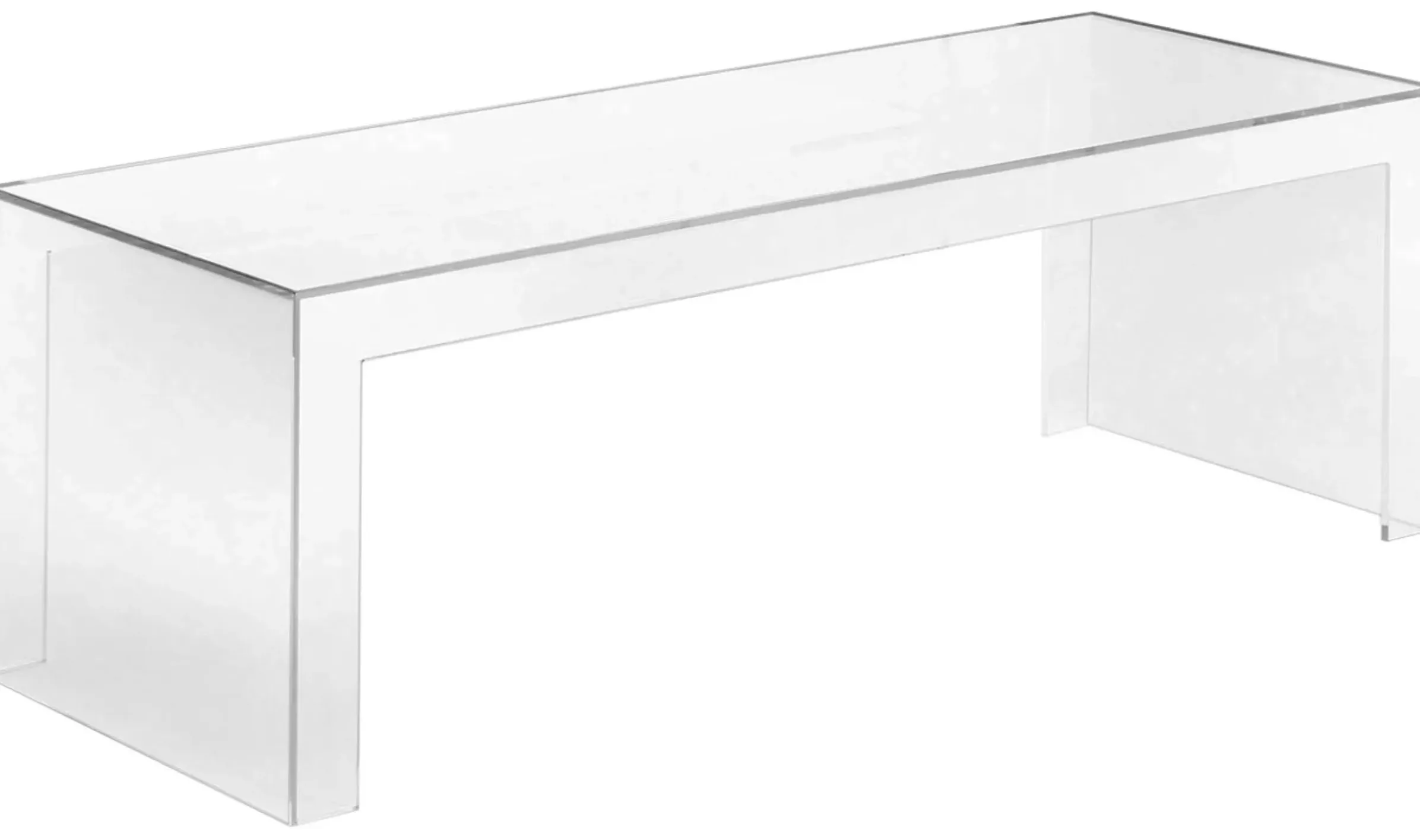 Console Basse Invisibles Side Plastique Transparent / L 120 X H 40 Cm - Kartell