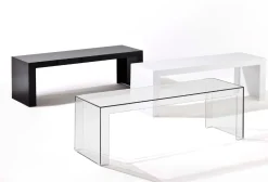 Console Basse Invisibles Side Plastique Transparent / L 120 X H 40 Cm - Kartell