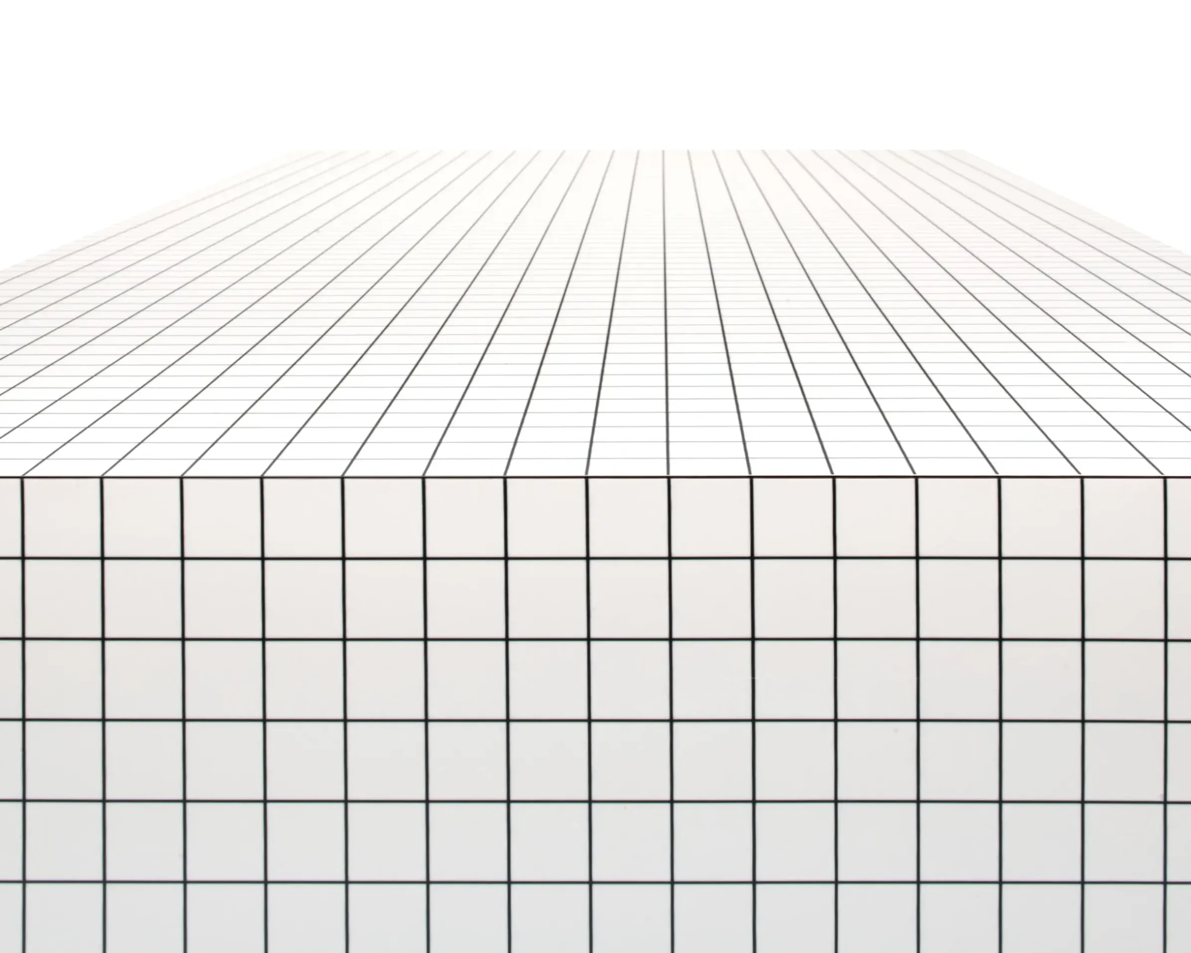 Console Basse Quaderna Plastique Blanc / L 150 X H 39 Cm - Superstudio, 1972 - Zanotta