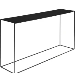 Console Basse Slim Irony Metal Noir / 124 X 31 X H 64 Cm - Zeus