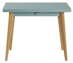Console 55 Metal Vert Bois Naturel / Avec Tiroir - Metal & Pieds Bois - Tolix