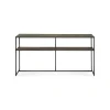 Console Pentagon Metal Noir / 150 X 40 Cm X H 75 Cm - Plateaux Sculptes Main - Ethnicraft