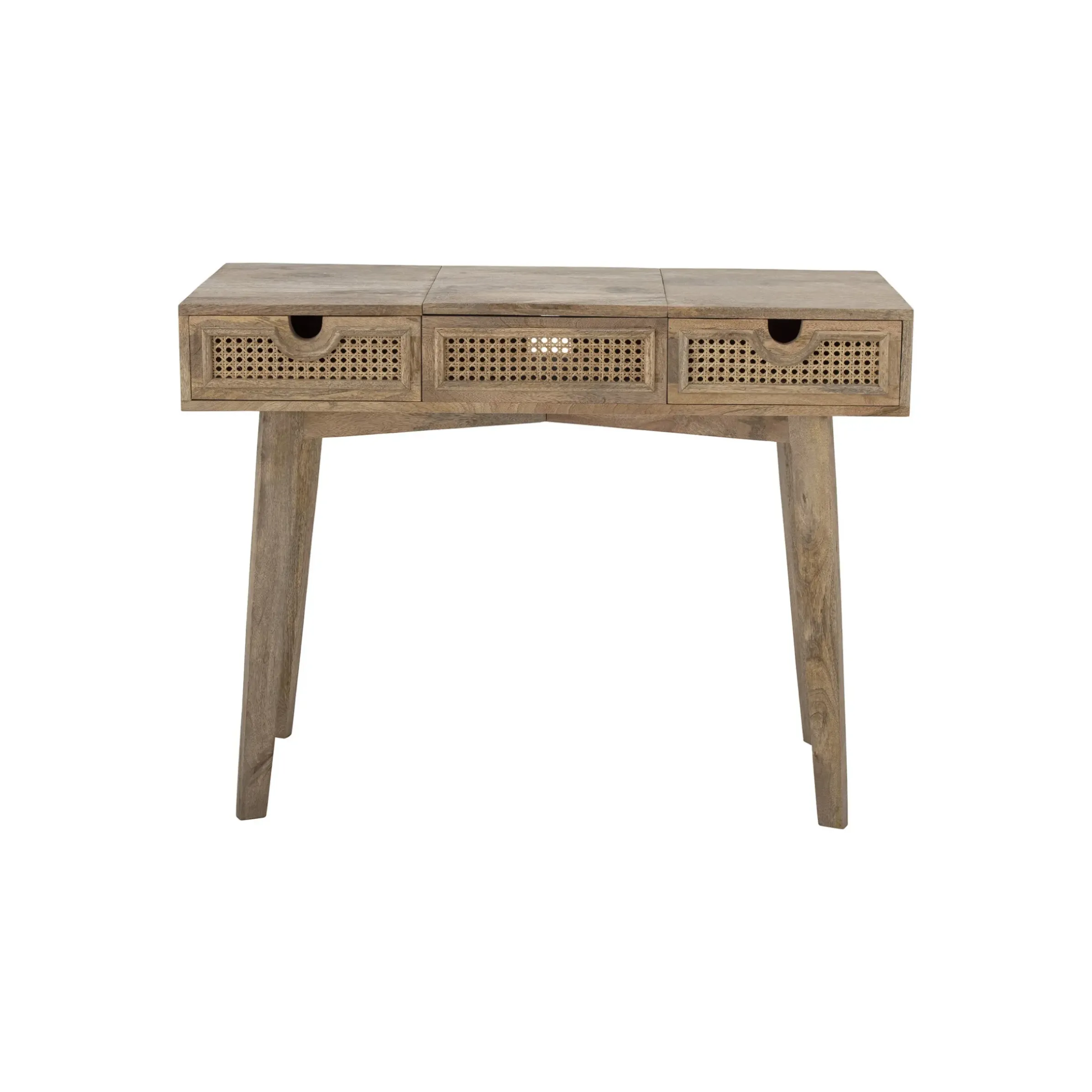Console Perth Bois Naturel / Miroir Rabattable - L 102 X P 45 X H 76 Cm - Bloomingville
