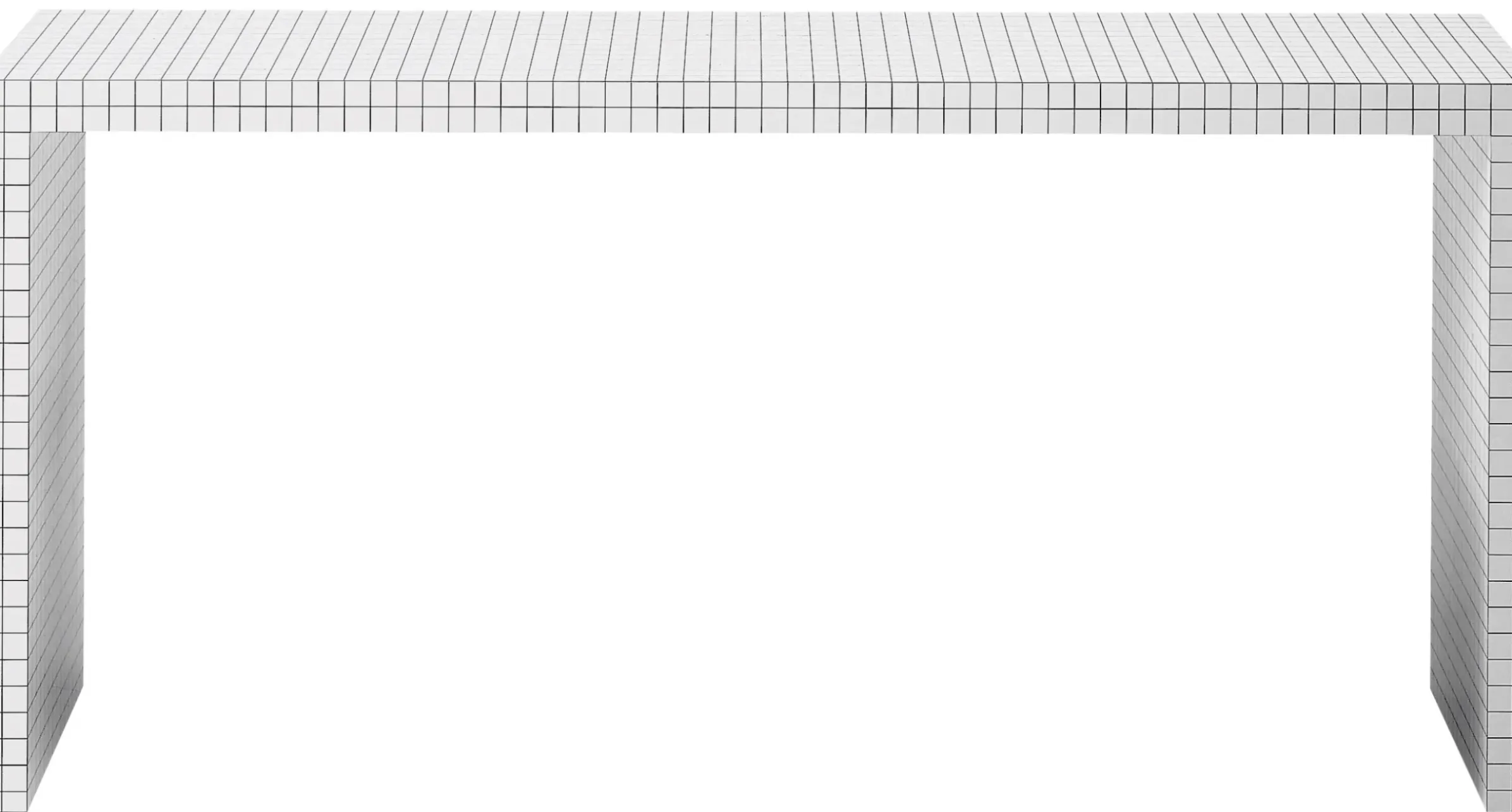 Console Quaderna Plastique Blanc / L 180 X H 84 Cm - Superstudio, 1972 - Zanotta