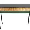 Console Riviera Vert Noir Bois Naturel / Rotin - Tiroir - Maison Sarah Lavoine