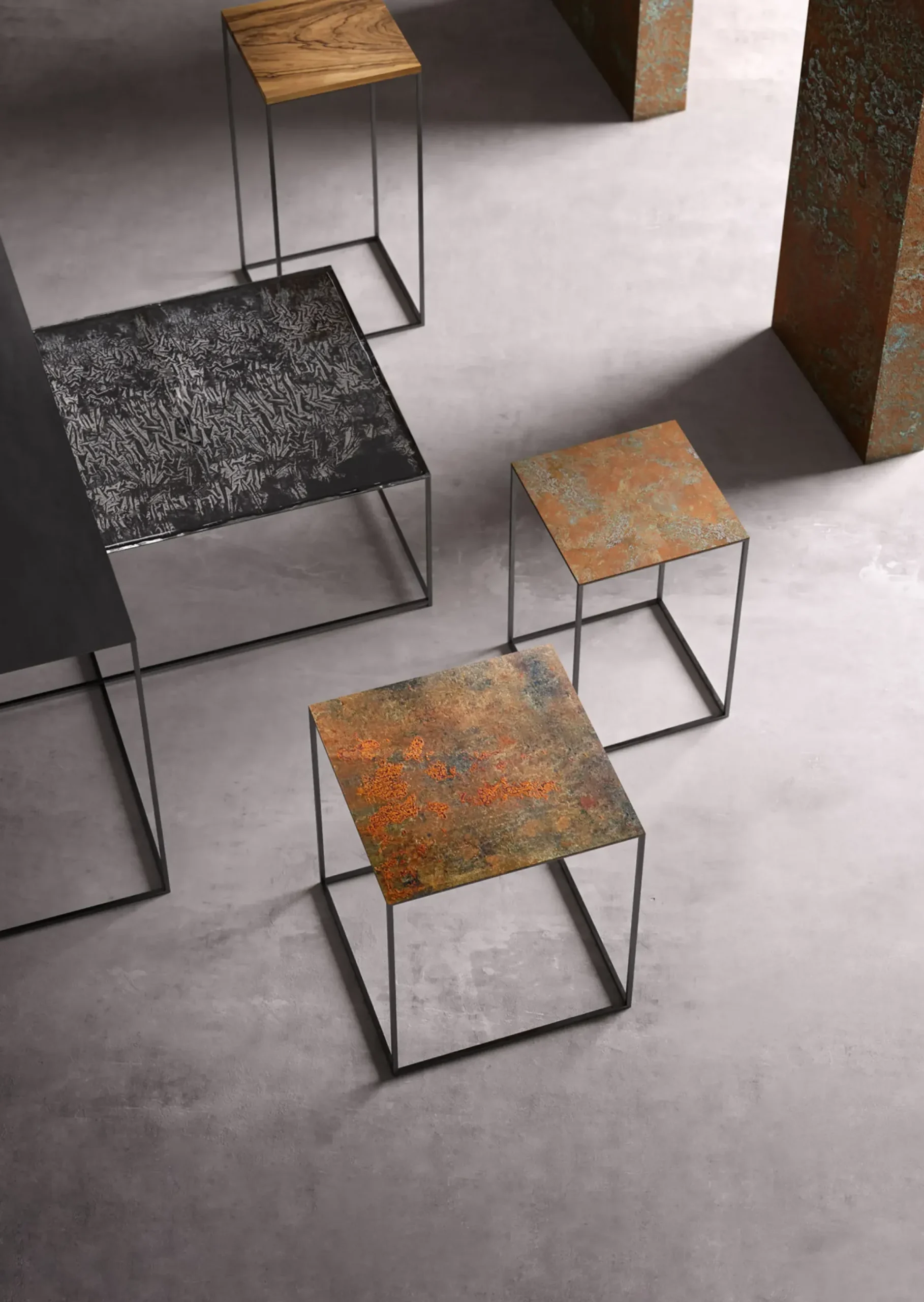 Console Slim Irony Art Cuivre Metal / L 124 Cm - Zeus