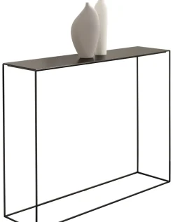 Console Slim Irony Metal Noir / L 124 Cm - Zeus