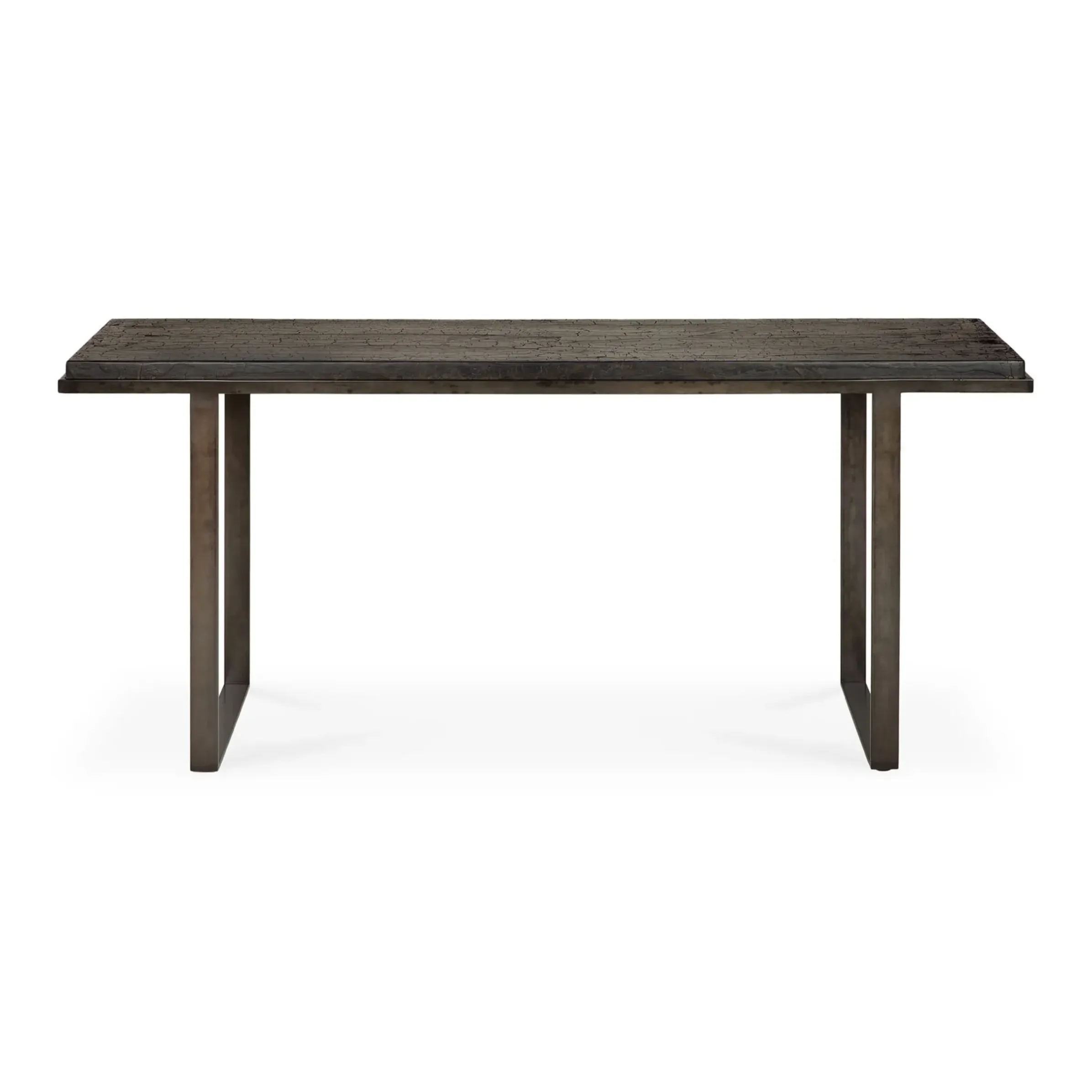 Console Stability Metal Bois Marron Noir / L 170 X H 75 Cm - Sculpte Main - Ethnicraft