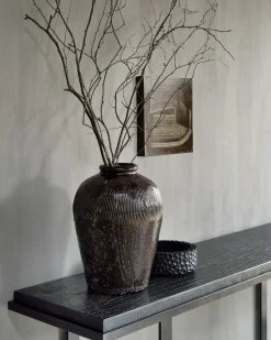 Console Stability Metal Bois Marron Noir / L 170 X H 75 Cm - Sculpte Main - Ethnicraft