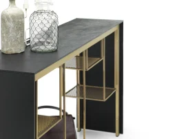 Console Tokyo Metal Papier Grisor / L 150 Cm - Paperstone - Mogg