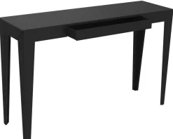 Console Zef Metal/ Avec Tiroir - 120 X 35 Cm - Matiere Grise