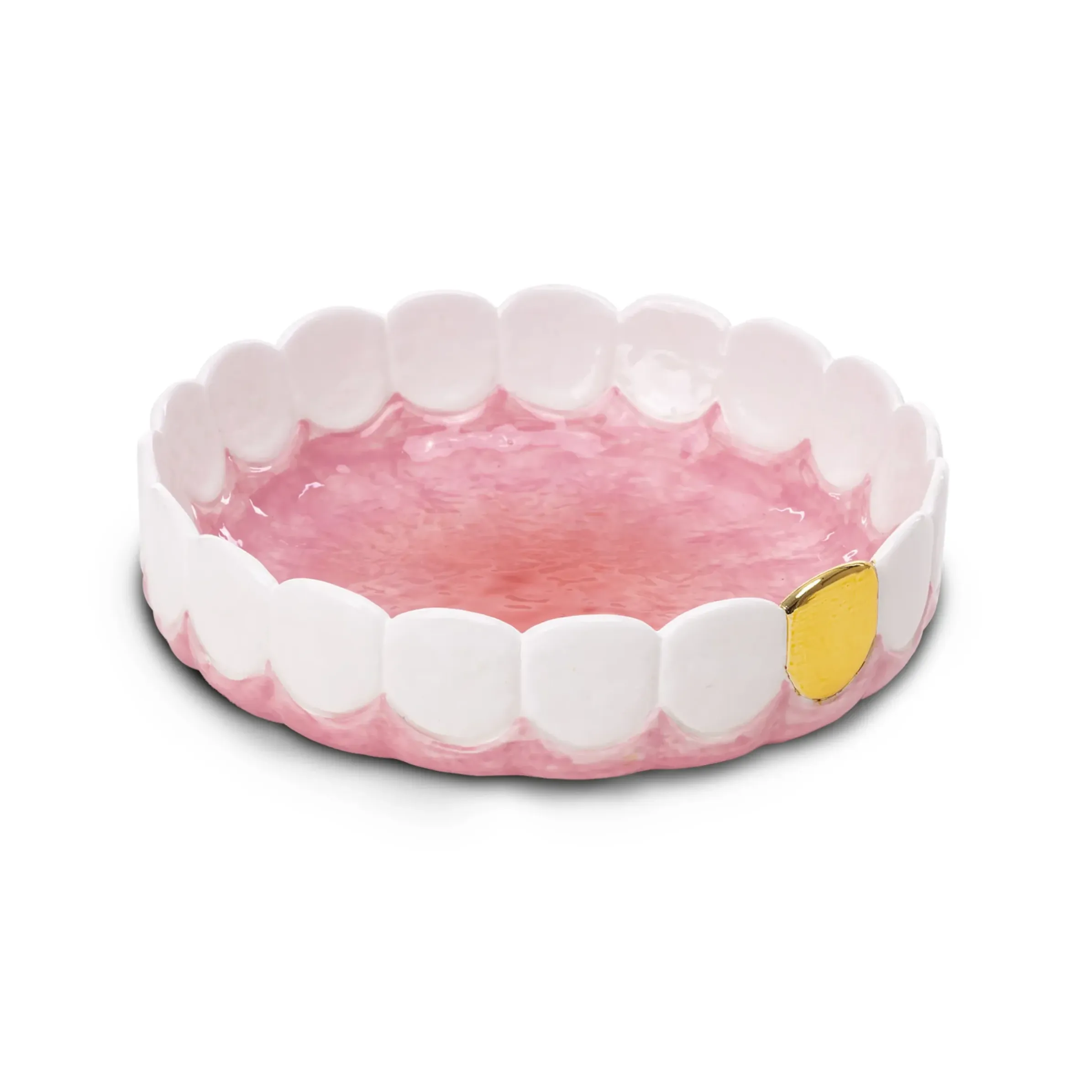 Coupe Holy Smokes Ceramique Blanc Rose / Vide-Poches - Ceramique / O 20 Cm - Seletti