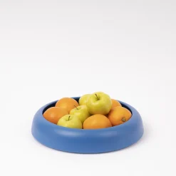 Coupe Omar 02 Ceramique Bleu / Plat - Large / O 30,8 X H 6,3 Cm - Fait Main - Raawii