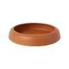 Coupe Omar 02 Ceramique Orange Marron / Plat - Large / O 30,8 X H 6,3 Cm - Fait Main - Raawii