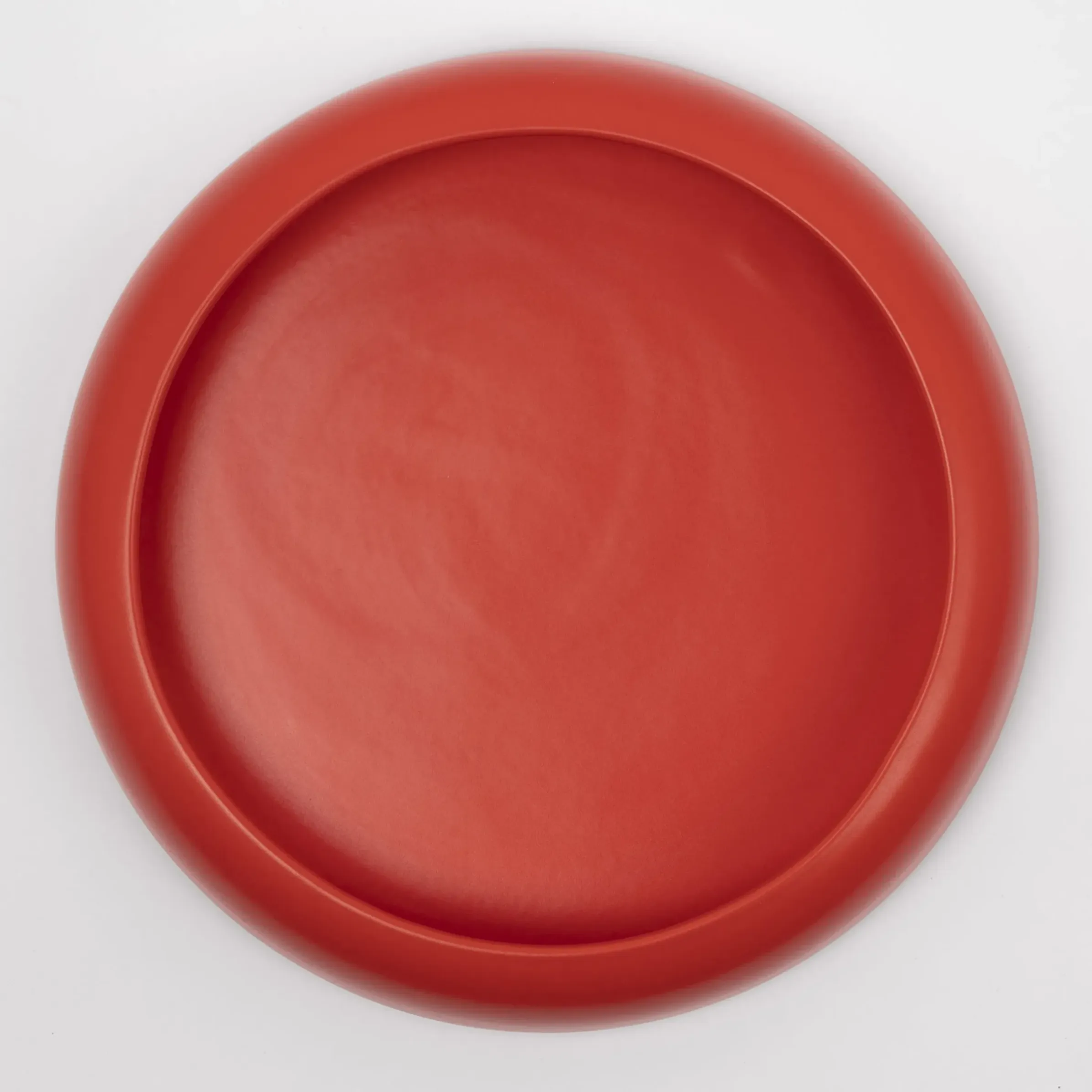 Coupe Omar 02 Ceramique Rose Orange / Plat - Large / O 30,8 X H 6,3 Cm - Fait Main - Raawii