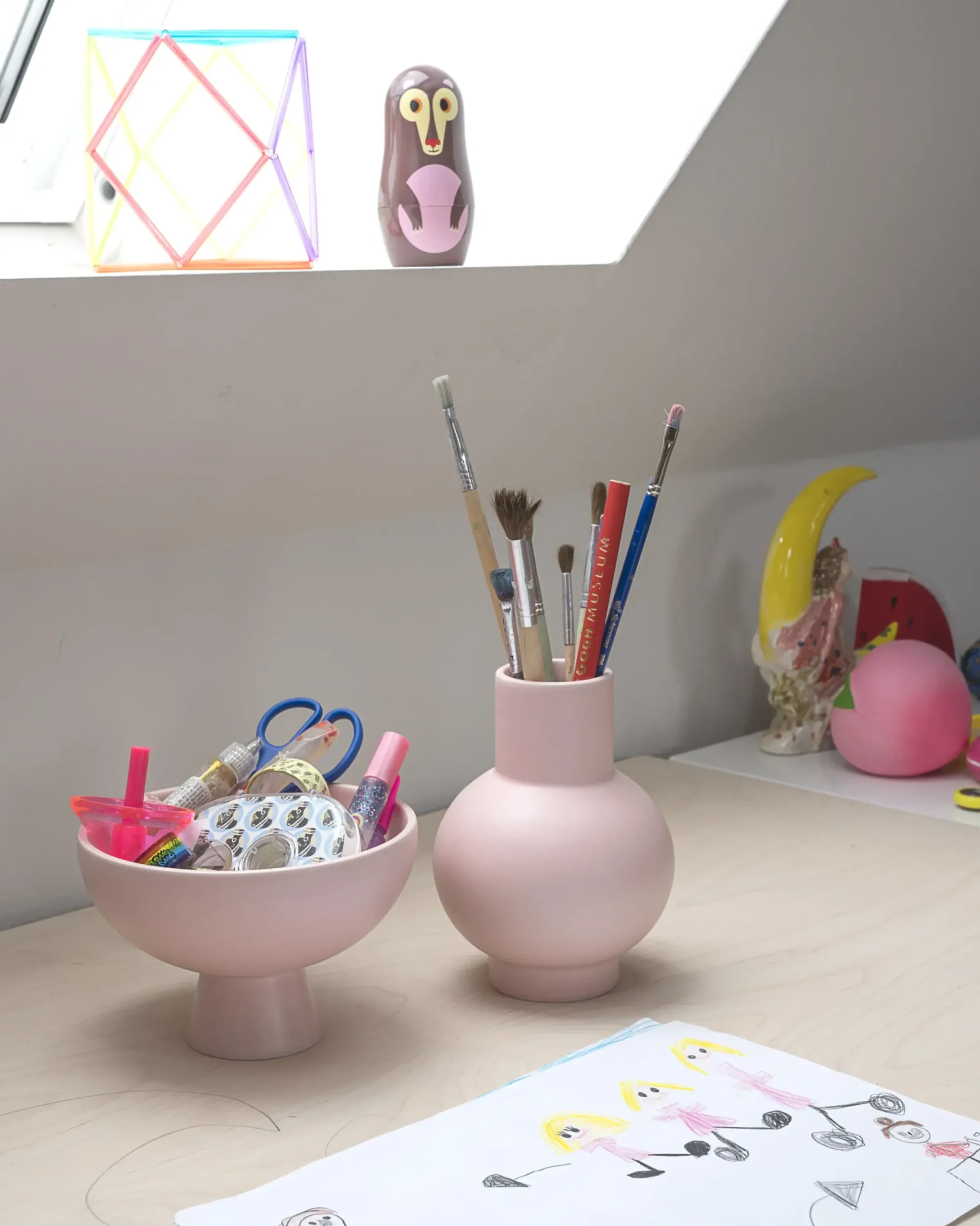 Coupe Strom Large Ceramique Rose / O 22 Cm - Ceramique / Fait Main - Raawii