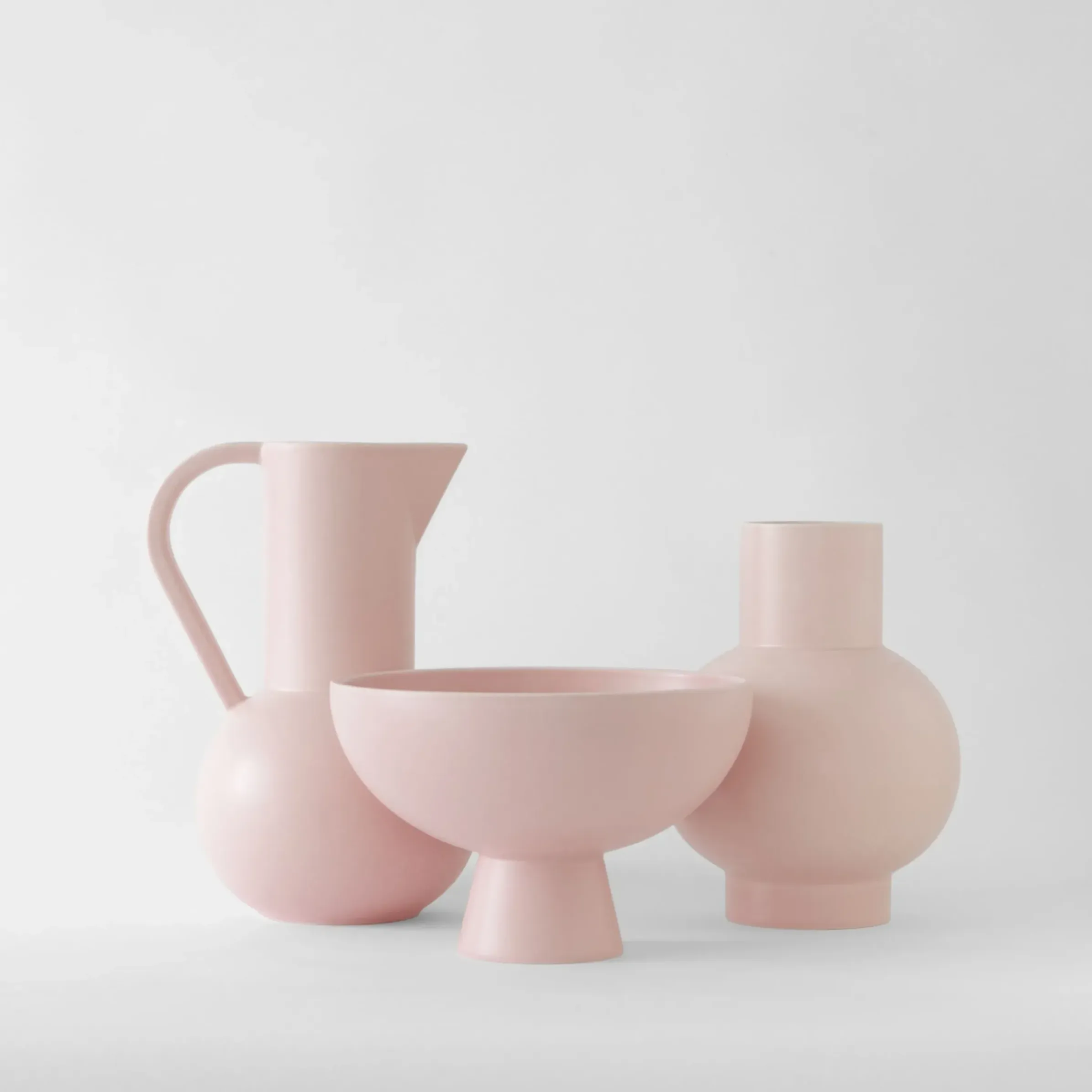Coupe Strom Large Ceramique Rose / O 22 Cm - Ceramique / Fait Main - Raawii